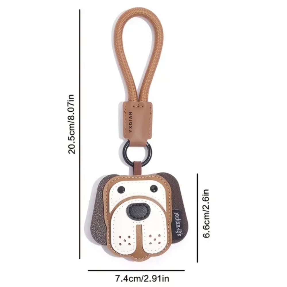 Puppy Face Faux Leather Charm/Keychain - Picture 5 of 5
